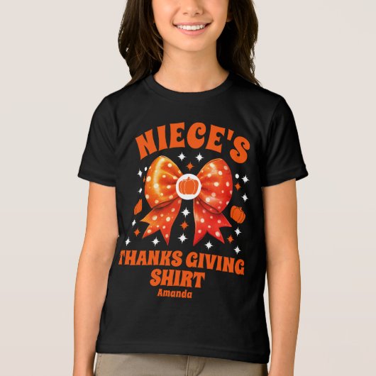 Gepersonaliseerde nicht Thanksgiving Shirt (Voorkant)