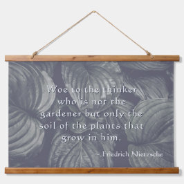 Gepersonaliseerde Nietzsche Hosta vertrekt Hangend Wandkleed