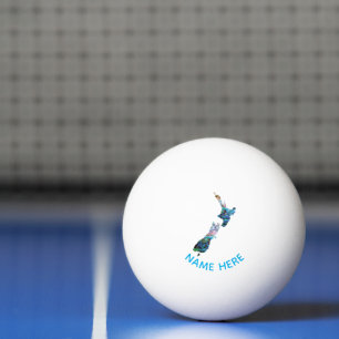 GEPERSONALISEERDE NIEUW ZEELAND KAART PAUA PING PO PINGPONGBALLEN