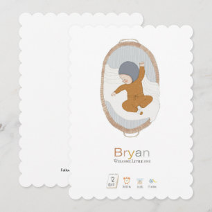 Gepersonaliseerde Nieuwe Baby tekenen Aankondiging