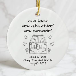 Gepersonaliseerde Nieuwe Home Keepsake Verhuizen Keramisch Ornament