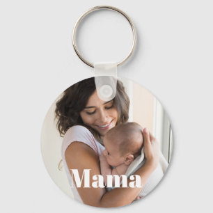 Gepersonaliseerde nieuwe mama en Baby Foto Sleutelhanger