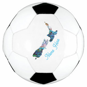 GEPERSONALISEERDE NIEUWE ZEELAND KAART PAUA VOETBAL