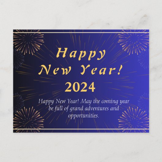 Gepersonaliseerde nieuwjaarskaart briefkaart (Voorkant)