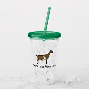 Gepersonaliseerde Nigeriaanse Dwarf Dairy Goat Acryl Drinkbeker