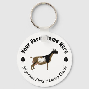 Gepersonaliseerde Nigeriaanse Dwarf Dairy Goat Sleutelhanger