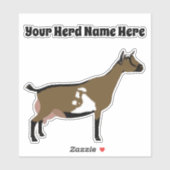 Gepersonaliseerde Nigeriaanse Dwarf Dairy Goat Sticker (Vel)