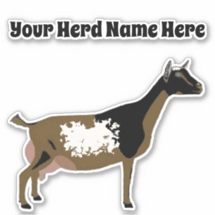 Gepersonaliseerde Nigeriaanse Dwarf Dairy Goat Sticker