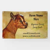 Gepersonaliseerde Nigeriaanse Dwerg Dairy Goat Sho Spandoek (Horizontaal)