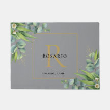 Gepersonaliseerde Nimbus Grijs Goud Monogram