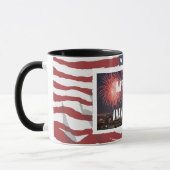 Gepersonaliseerde noodlijdende Amerikaanse vlag Mok (Links)