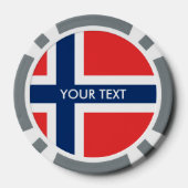 Gepersonaliseerde Noorse vlag poker chips (Achterkant)