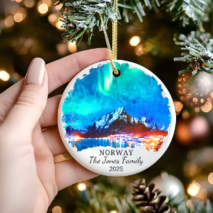 Gepersonaliseerde Noorwegen Ornament, Noorwegen Gi Keramisch Ornament