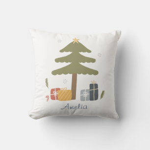 Gepersonaliseerde Nordic Christmas Tree Slaapkamer Kussen