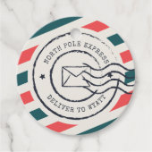 Gepersonaliseerde  North Pole Express Gift Labels (Voorkant)