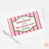 Gepersonaliseerde North Pole Gift Label Stickers (Envelop)
