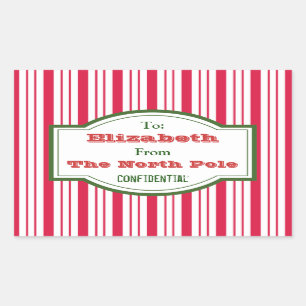 Gepersonaliseerde North Pole Gift Label Stickers