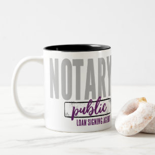Gepersonaliseerde Notaris Leningondertekeningsagen Tweekleurige Koffiemok