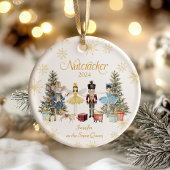 Gepersonaliseerde notenkraker keramisch ornament