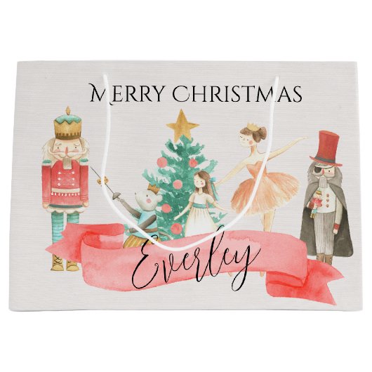 Gepersonaliseerde Notenkraker Theme Gift Bag Groot Cadeauzakje (Voorkant)