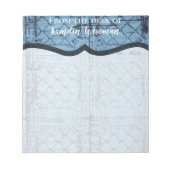 Gepersonaliseerde Notitieblok rustieke Tin Panel P (Voorkant)