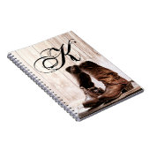 Gepersonaliseerde notitieboeklaarzen Country Rusti Notitieboek (Rechterzijde)