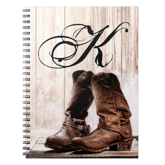 Gepersonaliseerde notitieboeklaarzen Country Rusti Notitieboek (Voorkant)