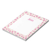 Gepersonaliseerde notities Roze Print Notitieblok (Gedraaid)