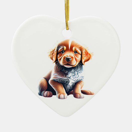 Gepersonaliseerde Nova Scotia Duck Tolling Retriev Keramisch Ornament (Voorkant)