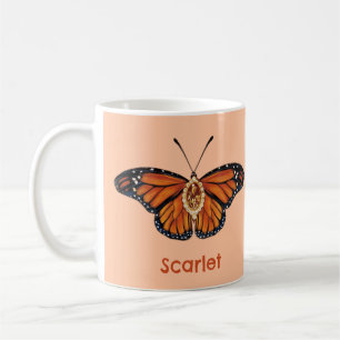 Gepersonaliseerde november Citrine Monarch Butterf Koffiemok