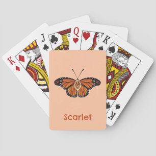 Gepersonaliseerde november Citrine Monarch Butterf Pokerkaarten