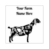 Gepersonaliseerde Nubian Dairy Goat Rubberstempel (Afrduk)