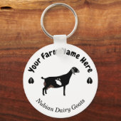 Gepersonaliseerde Nubian Dairy Goat Sleutelhanger (Voorkant)