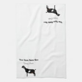 Gepersonaliseerde Nubian Dairy Goat Theedoek (Verticaal)