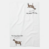 Gepersonaliseerde Nubian Dairy Goat Theedoek (Verticaal)