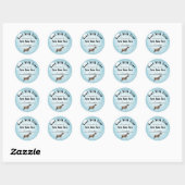 Gepersonaliseerde Nubische Geitenmelk Zeep Blauwe  Ronde Sticker (Vel)