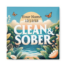 Gepersonaliseerde nuchterheid Clean & Sober Magnet