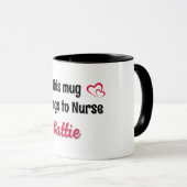 Gepersonaliseerde Nurse Coffee Mok Gift (Voorkant rechts)