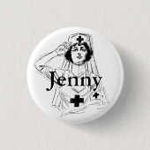 Gepersonaliseerde Nurse Graphics Button (Voorkant)