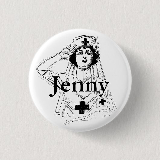 Gepersonaliseerde  Nurse Graphics Button (Voorkant)
