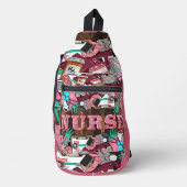 Gepersonaliseerde Nurse Medical Print Sling Bag (Voorkant)