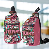 Gepersonaliseerde Nurse Medical Print Sling Bag