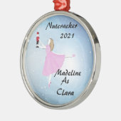 Gepersonaliseerde Nutcracker Clara-versiering Metalen Ornament (Links)