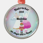 Gepersonaliseerde Nutcracker Ornament - bloem en m (Voorkant)