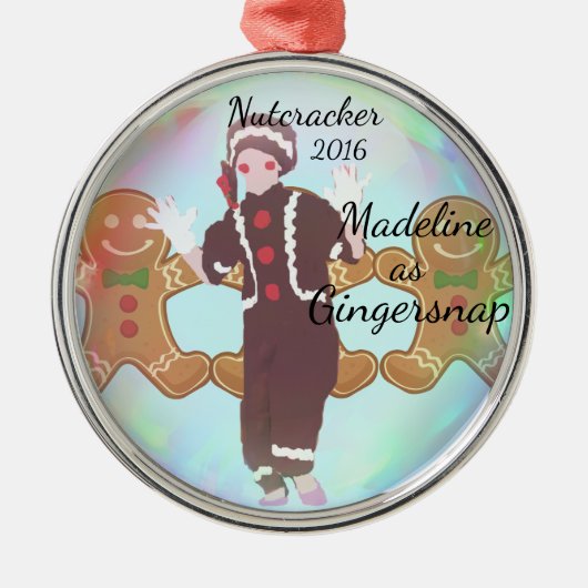 Gepersonaliseerde Nutcracker Ornament - Gingersnap (Voorkant)