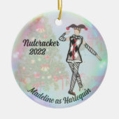 Gepersonaliseerde Nutcracker Ornament - Harlequin (Voorkant)