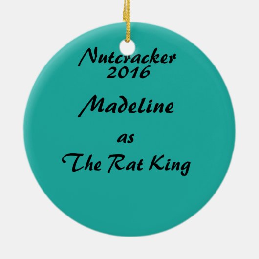 Gepersonaliseerde Nutcracker Ornament - Rat King (Achterkant)