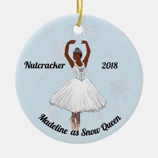 Gepersonaliseerde Nutcracker Ornament - Sneeuwkoni (Voorkant)