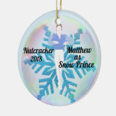 Gepersonaliseerde Nutcracker Ornament - Sneeuwprin (Links)