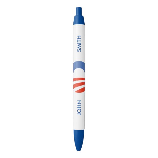 Gepersonaliseerde Obama-Biden Logo Zwarte Inkt Pen (Voorkant Verticaal)